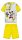 Disney Mickey egér nyári rövid ujjú gyerek pizsama - pamut jersey pizsama - sárga - 98