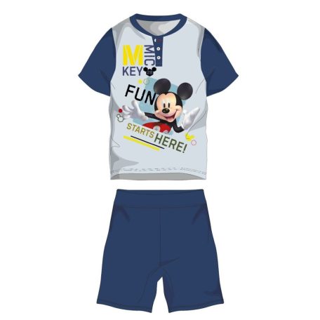 Disney Mickey egér nyári rövid ujjú gyerek pizsama - pamut jersey pizsama - sötétkék - 104