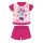 Nyári rövid ujjú pamut baba pizsama - Disney Minnie egér - csillagos - pink - 86