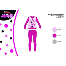   Téli pamut interlock gyerek pizsama - Disney Minnie egér - pink -parent