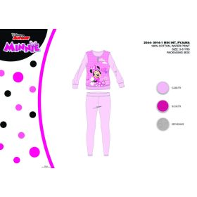   Téli pamut interlock gyerek pizsama - Disney Minnie egér - világosrózsaszín -parent