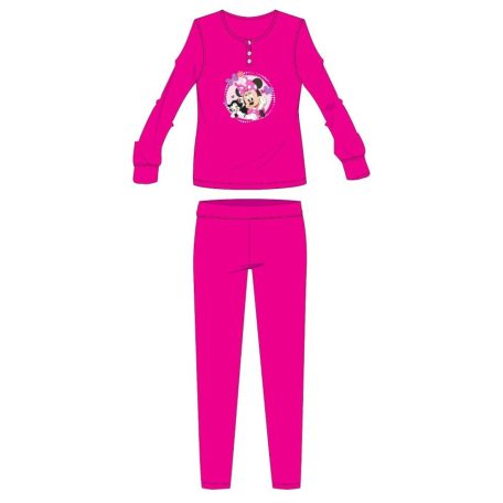 Disney Minnie egér pamut flanel pizsama - téli vastag gyerek pizsama - pink - 104