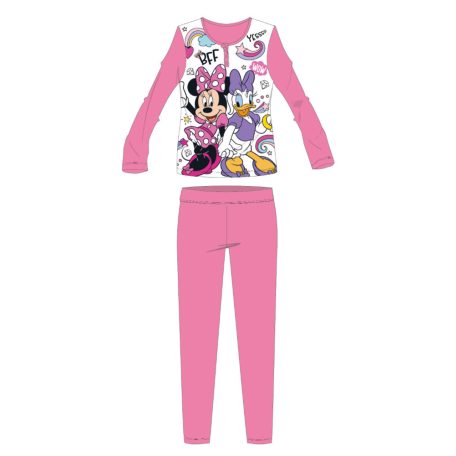 Disney Minnie egér hosszú vékony gyerek pizsama - pamut jersey pizsama - rózsaszín - 116