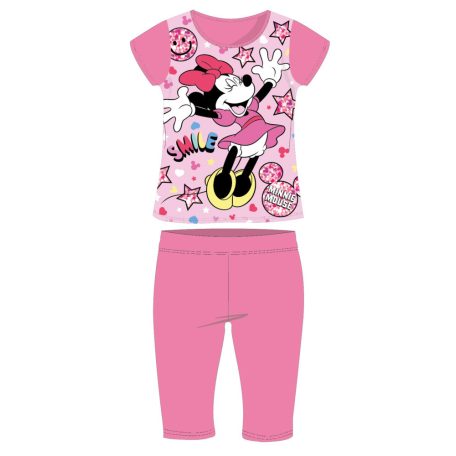 Disney Minnie egér rövid ujjú nyári pamut pizsama - gyerek jersey pizsama - rózsaszín - 116