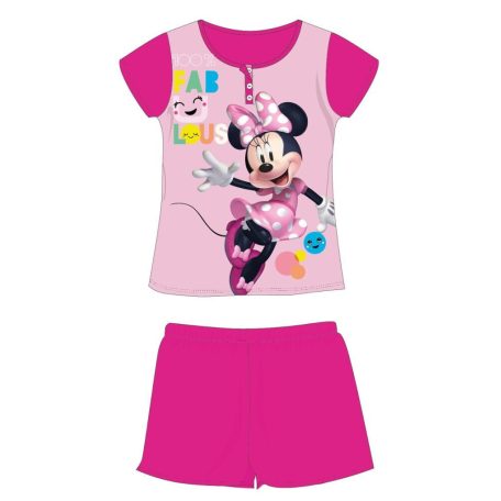 Disney Minnie egér nyári rövid ujjú gyerek pizsama - pamut jersey pizsama - pink - 104