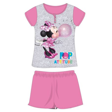 Disney Minnie egér nyári rövid ujjú gyerek pizsama - pamut jersey pizsama - szürke - 128