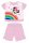 Disney Minnie egér nyári rövid ujjú baba pizsama - pamut jersey pizsama - szívárvány mintával - világosrózsaszín - 80