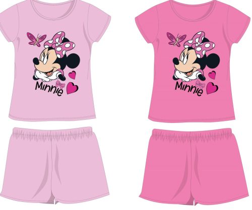 Disney Minnie egér pamut nyári együttes - póló-rövidnadrág szett - rózsaszín - 110