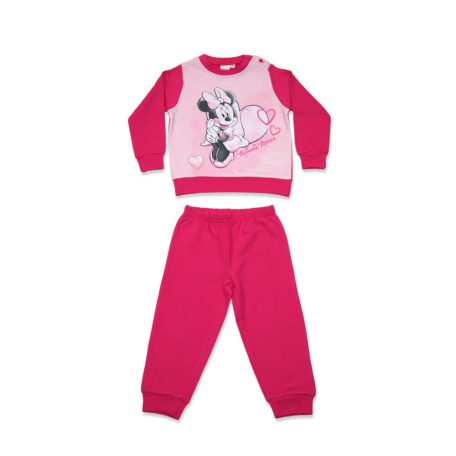 Téli flanel baba pizsama - Minnie egér - pink - 80