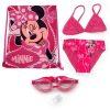 Disney Minnie Egér 3 részes strand szett (tornazsák+úszószemüveg+bikini fürdőruha szett) 3-4 éves korig
