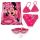 Disney Minnie Egér 3 részes strand szett (tornazsák+úszószemüveg+bikini fürdőruha szett) 5-6 éves korig