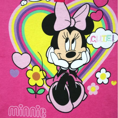 Téli pamut gyerek pizsama - Minnie egér - pink - 104