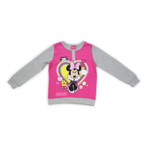 Téli pamut gyerek pizsama - Minnie egér - szürke - 122