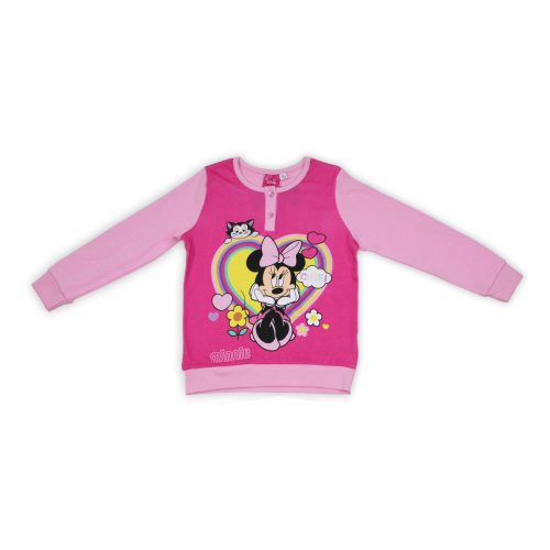 Téli pamut gyerek pizsama - Minnie egér - világosrózsaszín - 98