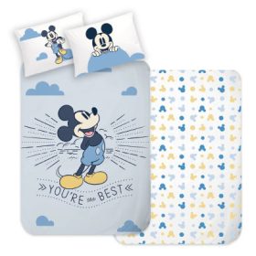   Mickey Egér 100% pamut gyermek ágyneműgarnitúra 100x135cm ágyneműhuzat + 40x60cm párnahuzat