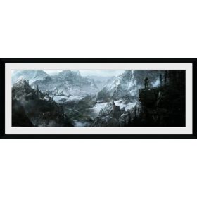 Skyrim - keretezett kép "Tájkép" (30x75)