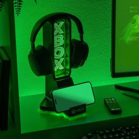 Xbox LED NEON gamer fejhallgató+telefontartó állvány