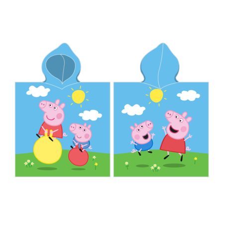 Peppa Pig 100% pamut poncsó - 55x110 cm