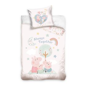   Peppa Malac 100% pamut gyermek ágyneműgarnitúra 100x135cm ágyneműhuzat + 40x60cm párnahuzat