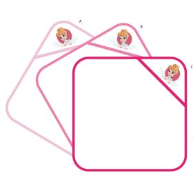   Disney Hercegnők kapucnis babatörölköző hímzett mintával - 70 x 70 cm 