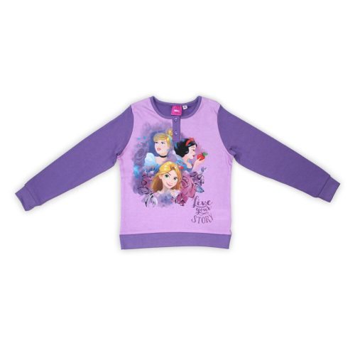 Téli pamut gyerek pizsama - Disney Hercegnők - lila - 122