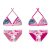 Stitch kétrészes fürdőruha kislányoknak - bikini háromszög felsőrésszel - pink - 104