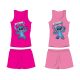 Disney Stitch pamut nyári együttes - trikó-rövidnadrág szett - pink - 110