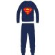 Superman férfi vékony pamut pizsama - jersey pizsama - sötétkék - S