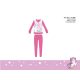 Unikornis vékony pamut gyerek pizsama - jersey pizsama - rózsaszín - 122