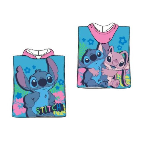 Disney Stitch 100% pamut poncsó - 55x110 cm 