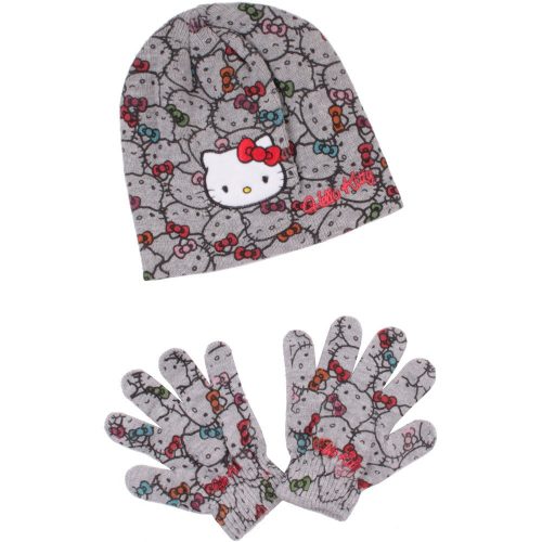 Hello Kitty mintás szürke sapka