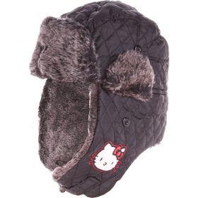 Hello Kitty fekete prémes sapka