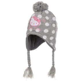 Hello Kitty pöttyös szürke sapka