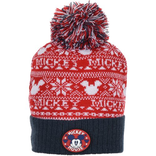 Mickey piros sapka-kesztyű szett