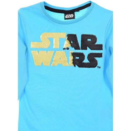 Star Wars átfordítható flitteres türkiz felső