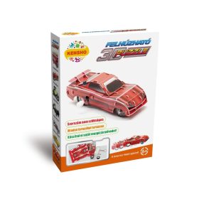 FELHÚZHATÓ 3D PUZZLE - Piros versenyautó FELHÚZHATÓ 3D PUZZLE - Piros versenyautó