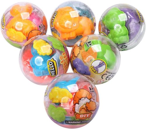 Homokgyurma állatos sablonnal gömbben 100 g - kék homok