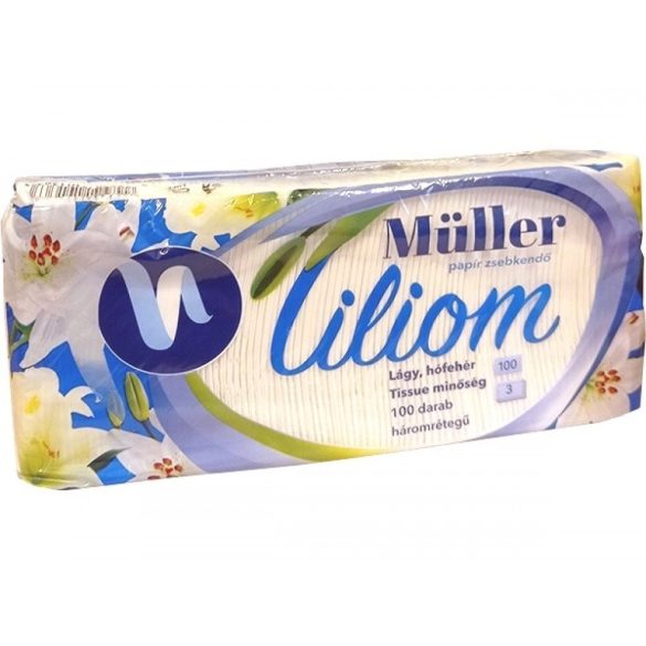Müller papírzsebkendő 3 rétegű 100db – Liliom