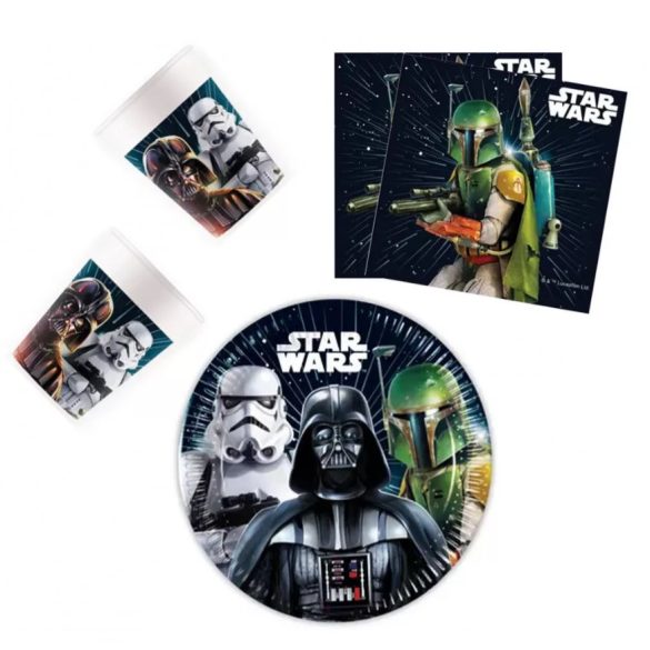 Star wars galaxy party szett 36 db-os 20 cm-es tányérral