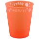 Orange, Narancssárga micro prémium műanyag pohár 250 ml