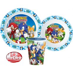 Sonic, a sündisznó étkészlet, microzható műanyag szett