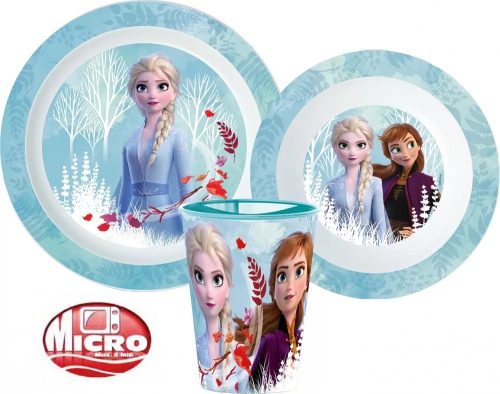 Disney Jégvarázs étkészlet, mikrózható műanyag szett
