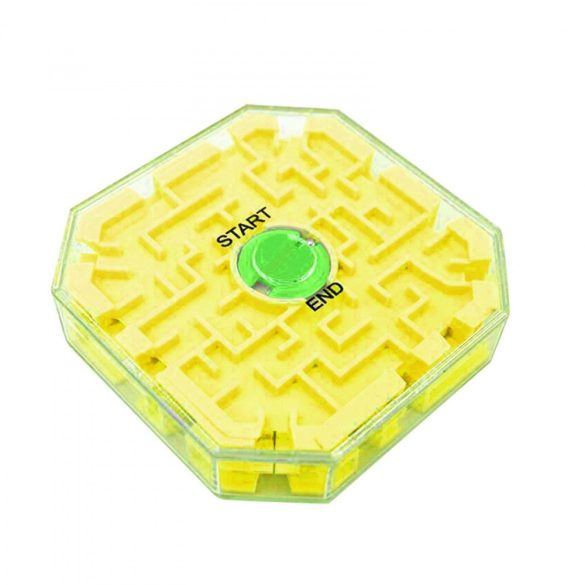 Mini labirintus játék - citromsárga
