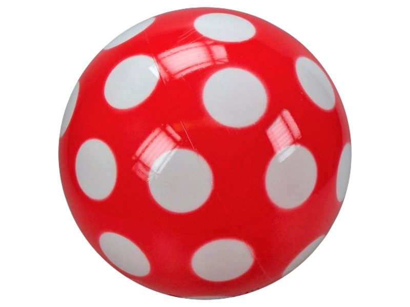 Pöttyös lakkfényű labda - 28 cm, többféle