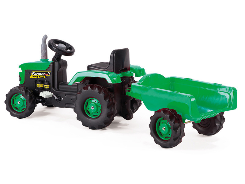 Dolu pedálos traktor utánfutóval - 146 cm