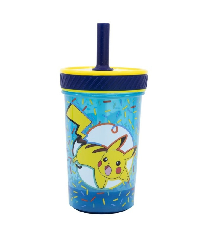 Pokémon felboríthatatlan csúszásgátlós műanyag pohár szívószállal - 370ML Pokémon felboríthatatlan csúszásgátlós műanyag pohár szívószállal - 370ML