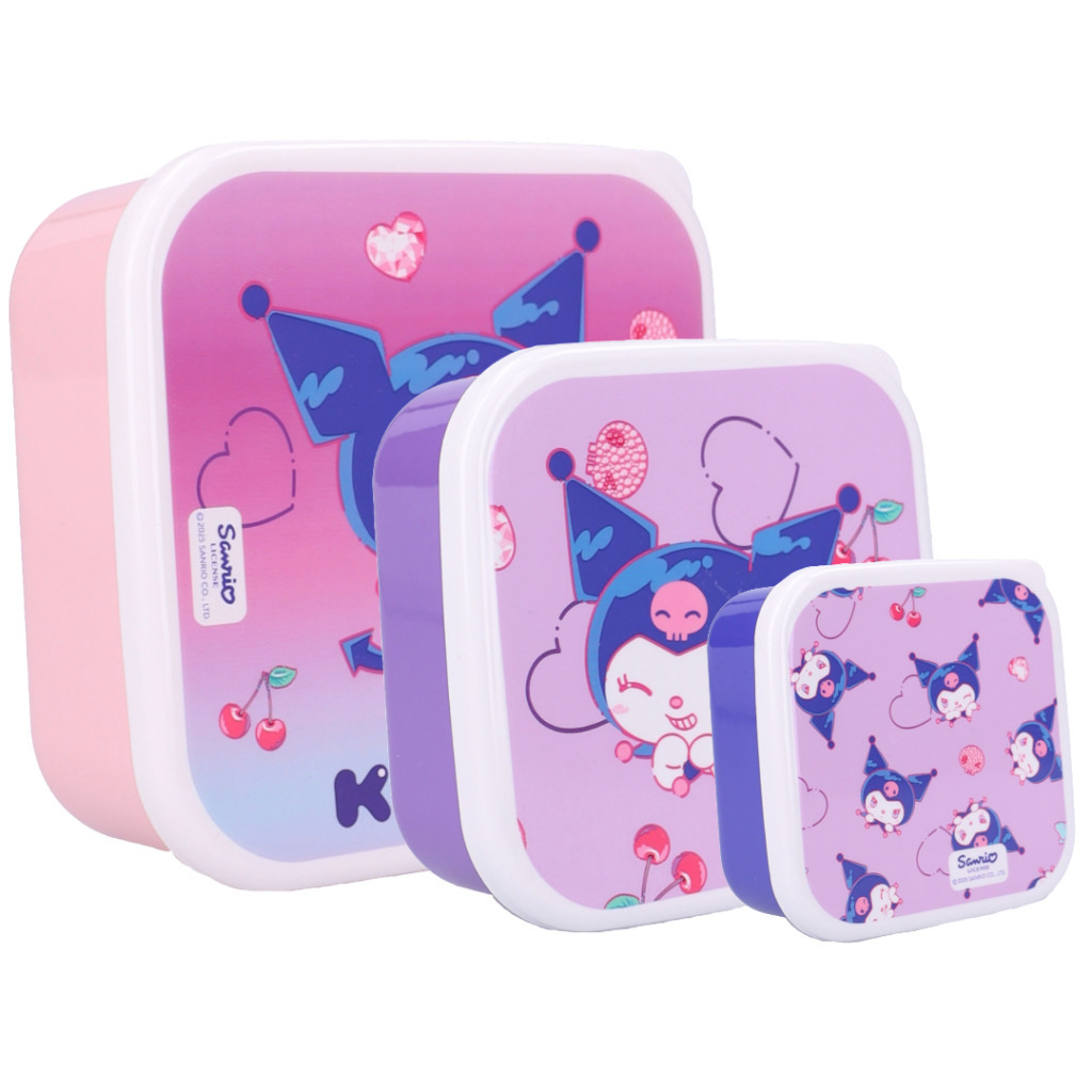 Hello Kitty Kuromi Uzsonnás doboz (3in1) Hello Kitty Kuromi Uzsonnás doboz (3in1)