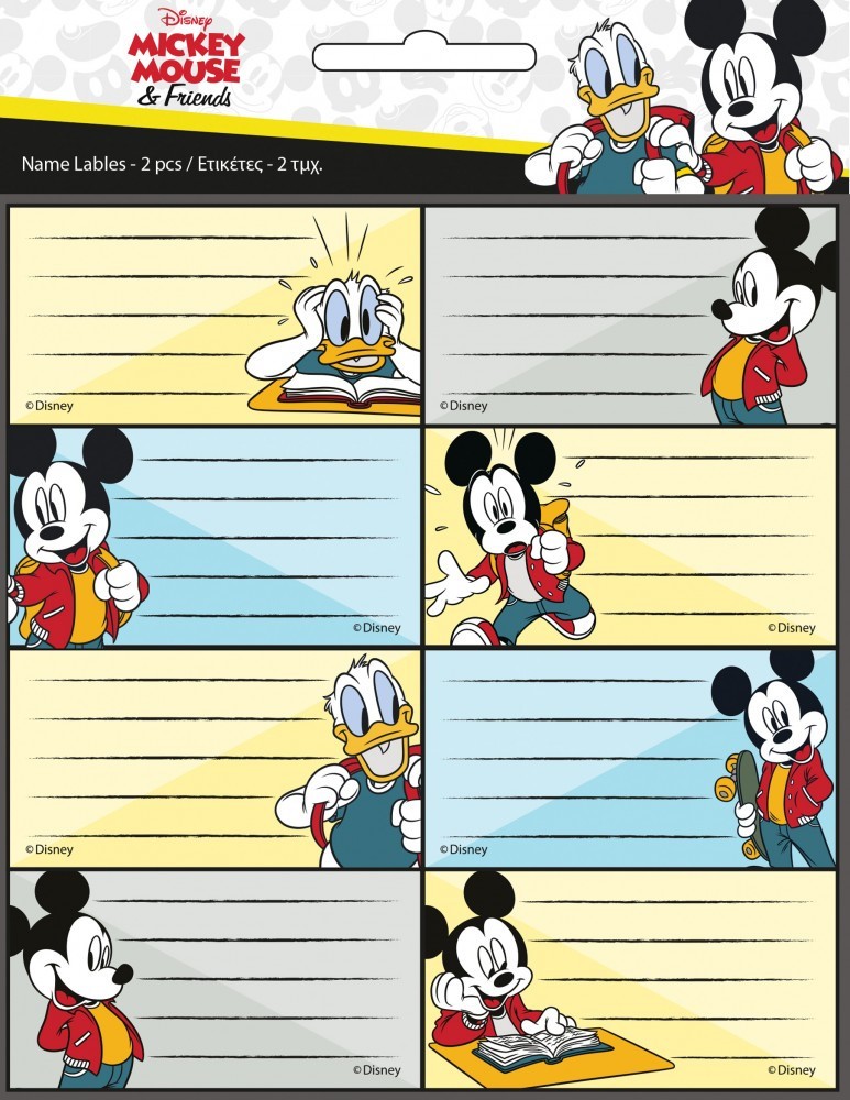 Mickey füzetcímke 16db-os